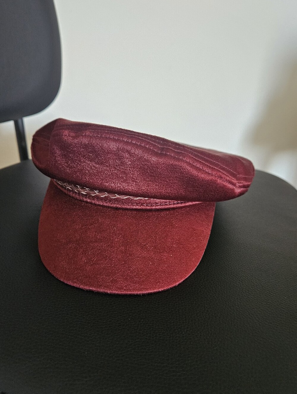 Brixton Velvety Wine Newsboy Cap